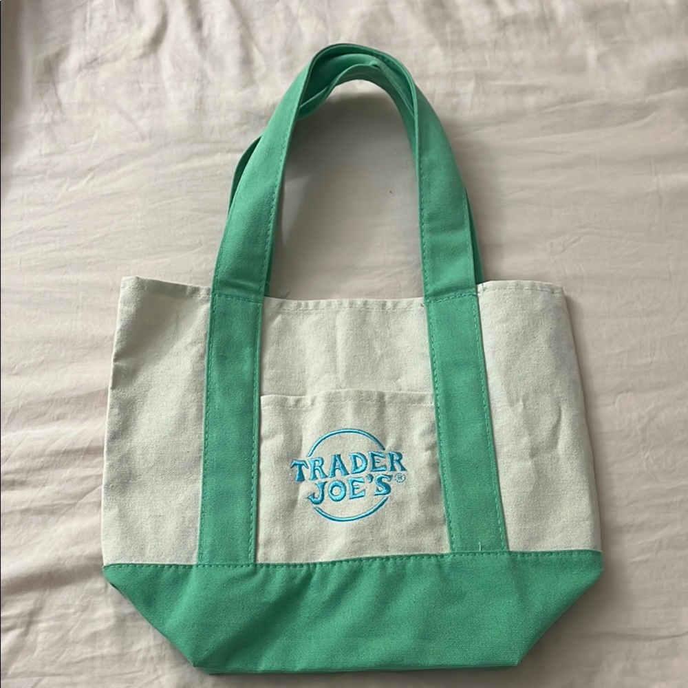 Trader Joe’s mini tote bag , Green
